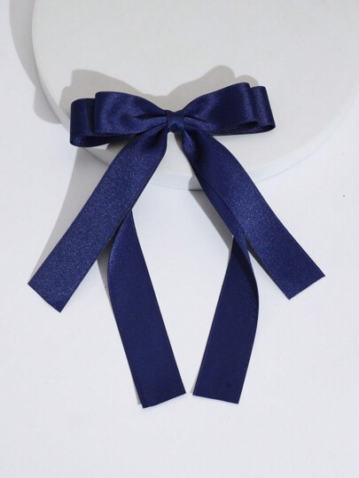 1个闪亮丝带蝴蝶结大号丝带发爪夹，适合女性日常佩戴、派对和节日休闲场合，情人节也适用。发爪夹、发夹、蝴蝶结、可爱发饰、头饰、发卡