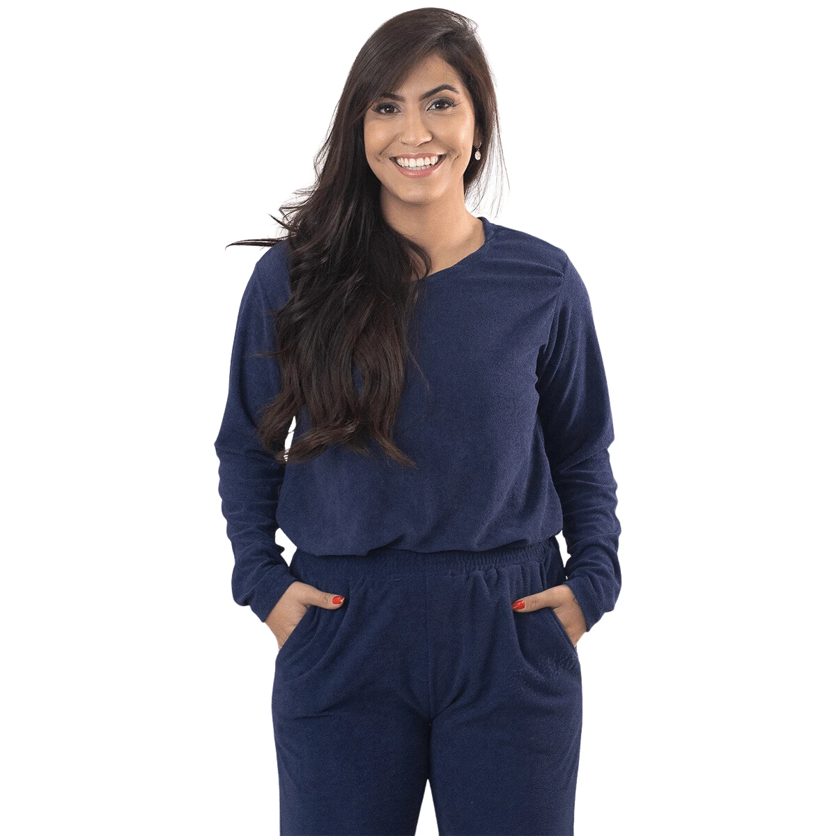 Women Coats - Màu xanh hải quân - Xem 1