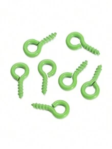 100入/包五彩色5*10mm微型螺旋眼針、眼針鉤、眼針孔子,螺紋扣環,用於首飾製作 - 鐵烤漆羊眼 - 查看 9