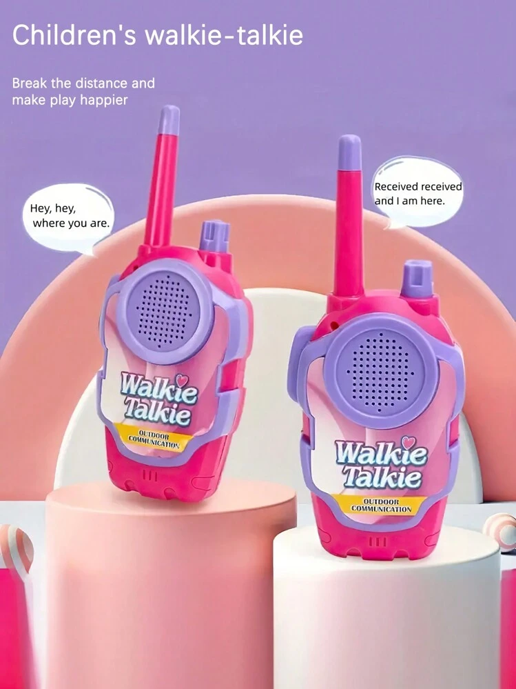 Brinquedo Interfone Bidirecional Realista para Brincadeiras Interativas Internas e Externas, Presente de Aniversário/Festa Infantil - Multicolorido - Visão 2