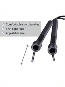 Adjustable Jump Rope For Fitness And Exercise - Speed Skipping With Plastic Handles - Lightweight Jump Rope For Crossfit, Gym, Cardio And Endurance Training For Women And Men - Green - View 2