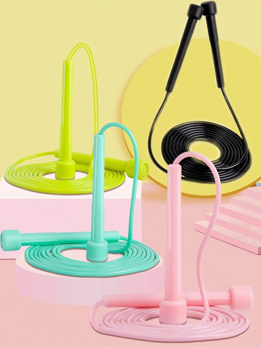 Adjustable Jump Rope For Fitness And Exercise - Speed Skipping With Plastic Handles - Lightweight Jump Rope For Crossfit, Gym, Cardio And Endurance Training For Women And Men - Green - View 1