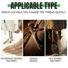 5入組縫紉機針眼穿線器-易於使用的自動針眼穿線器,魚形針縫紗,適用於小眼針、刺繡、縫紉工藝和diy藝術,輕鬆快速地穿線於您的手縫針上！附魚形線跡插入器的迷你縫紉機。 - 多色 - 查看 10