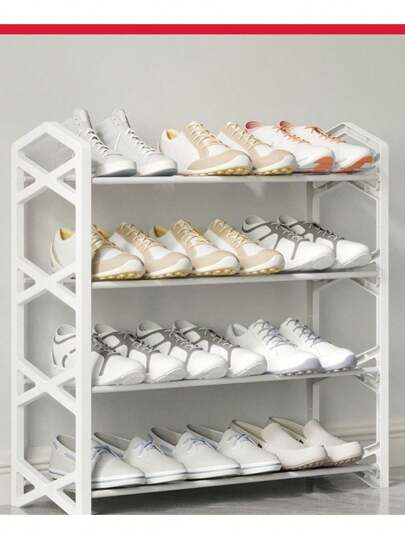 JIAWANG 1 pieza Zapatero de 4 niveles, organizador de almacenamiento de zapatos desmontable de múltiples capas Organizador Zapatos