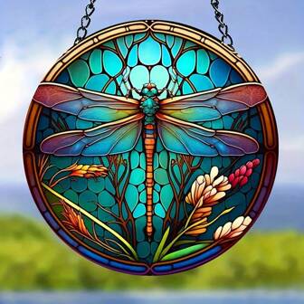 1pc Acrylic Dragonfly Decor, Window Hanging, Sunlight Catcher, Winter Home Decoration, Gift For Kids, Women's Wreath