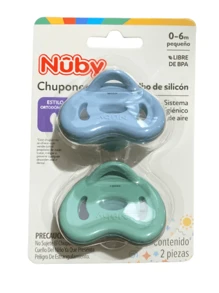 chupón de silicón especial nuby 0-6 meses - Azul - Ver 1