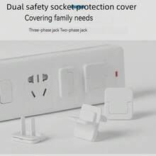 5pcs Baby Proofing Outlet Covers, Electrical Safety Plug Protectors, Childproof Socket Caps, Power Socket Guards - White - View 1