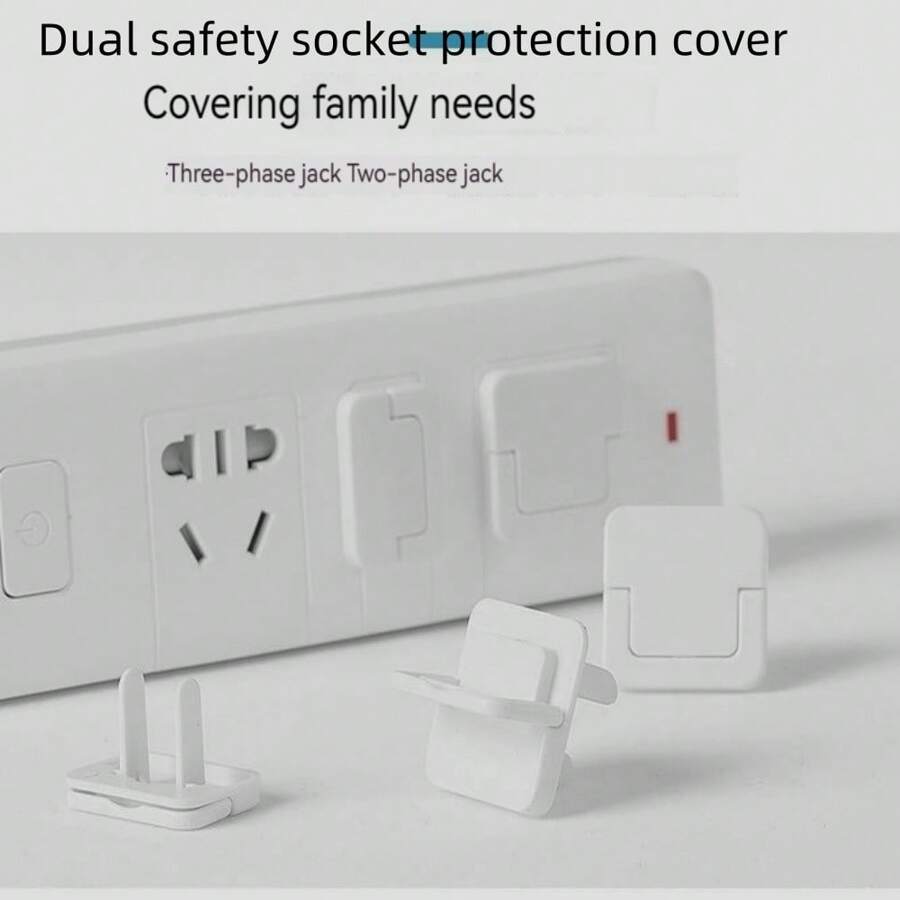 5pcs Baby Proofing Outlet Covers, Electrical Safety Plug Protectors, Childproof Socket Caps, Power Socket Guards - White - View 1