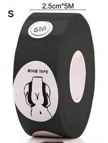 1對彈性布質乳頭蓋,防下垂胸貼內衣貼,隱形提拉運動繃帶,胸部貼片 - 黑色 - 查看 2