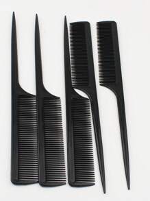 5pcs Women's Black Makeup & Hairdo Styling Combs Set, Including Tail Comb, Hair Comb, Small Comb, Braid & Hair Bun Styling Tools ,Hair Styling Tools Hair Accessories - Black - View 9