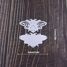 雙層蜜蜂金屬壓模,用於製作卡片,diy手工剪貼簿工藝壓板,蜜蜂壓模用於相冊 - 銀色 - 查看 4