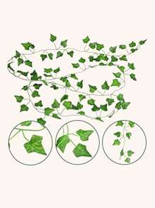 4 szt. sztucznych liści bluszczu, plastikowe pnącza do dekoracji pokoju, szafki, sufitu centrum handlowego (Uwaga: jeśli po rozpakowaniu poczujesz zapach plastiku, odłóż opakowanie na bok, aby umożliwić wentylację, co nie wpłynie na użytkowanie)