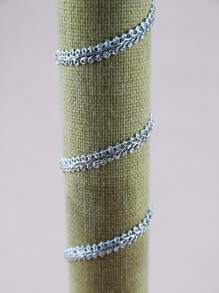 Gold And Silver 8-Shaped Wavy Woven Ribbon - Sewing Accessories, Lace Ribbon For Diy Crafts, Shoes, Hats, Bags