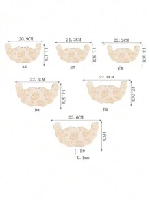 3pairs Disposable Push Up Breast Lift Tape For Large Breasts With U-Shaped Lace Design Prevent Sagging And Enhance Cleavage - Beige - View 2