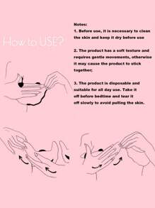 3pairs Disposable Push Up Breast Lift Tape For Large Breasts With U-Shaped Lace Design Prevent Sagging And Enhance Cleavage - Beige - View 5