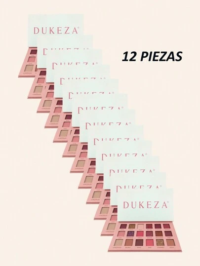 12 Paletas De Sombras Nude New 18 Tonos Rosas Dorado Ocres + Espejo, practicas de transportar, buena pigmentación.