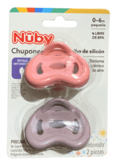 chupón de silicón especial nuby 0-6 meses