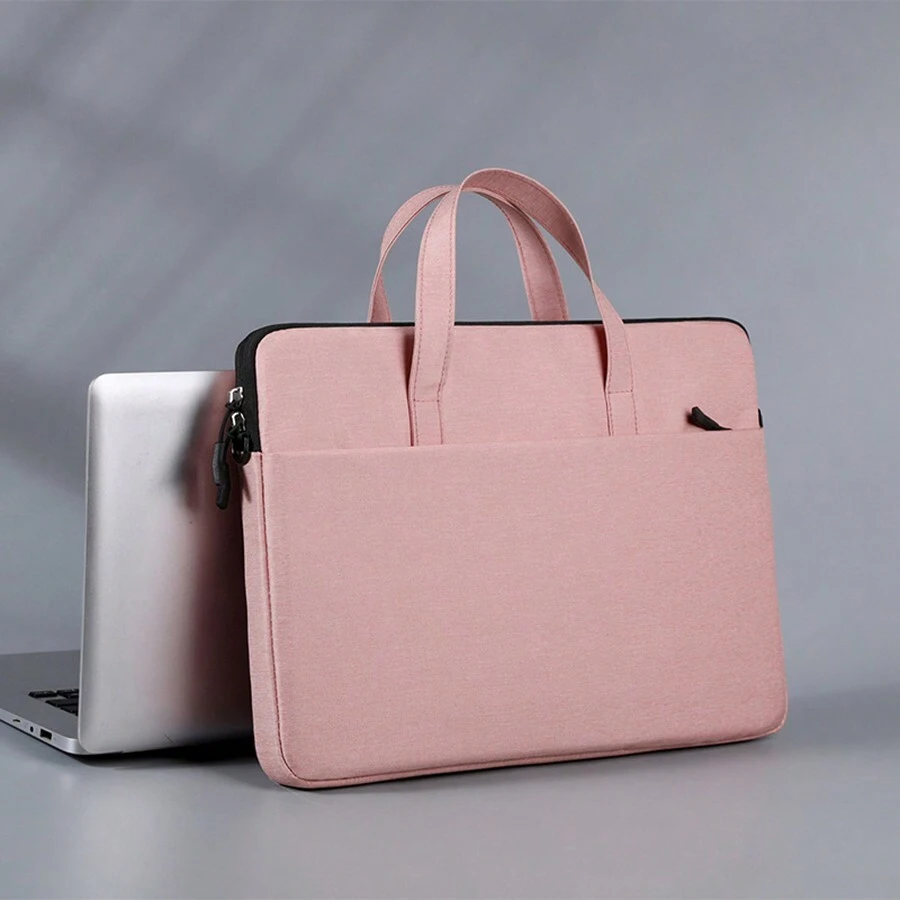 1pc 15-Inch Ultra Thin & Lightweight Laptop Bag, Shoulder & Crossbody Bag - Pink - View 1