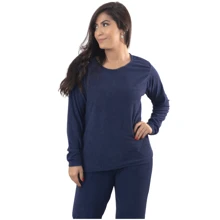 Women Coats - Màu xanh hải quân - Xem 2