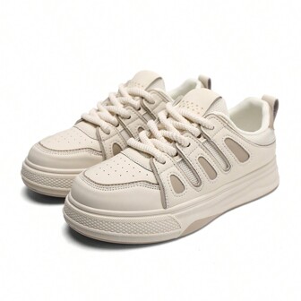 2024 New Fashionable Women's Sports Shoes With Thick Sole, Breathable And Comfortable, Korean Style All-Match Casual Shoes