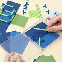 1set Detachable Cubic And Cuboid Frame Models With Edge Length & Surface Area Demonstrator, Interactive Math Teaching Aids - Green - View 5