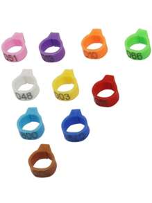 100pcs White Pigeon Leg Rings No. 001~100, Inner Diameter 8mm Racing Pigeon Training Mark Rings Livestock & Bird Carrying Identification Tags - White - View 4