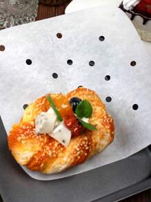 50pcs Unbleached Air Fryer Parchment Paper, Air Fryer Liners For Baking, Square Natural White Perforated Parchment Paper Air Fryer Kitchen Air Fryer Liners Air Fryer Paper Airfryer Air Frier Back To School