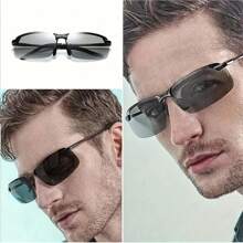 Men's Color-Changing Fashion Glasses For Both Day And Night Driving Riding Outdoor Sports Glasses Beach Accessories Glasses Shades Looks Street Style And Suit For Sweater Jacket Sweatshirt Hoodie Leather Pants And Cargo Pants For Summer Beach Vacation,Outdoor,Travel