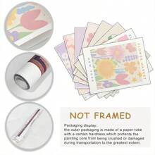 8 قطع ملصقات لوحات فنية جدارية للسوق الزهور - فن جداري مذهل لمنزلك أو مكتبك ، بدون إطار ، لوحات حائط قماشية حديثة ، ملصقات لغرفة ، أدوات ديكور الغرفة ، ديكور المنزل ، ديكور غرفة جمالي ، ديكور غربي ، ديكور حمام ، مطبخ ، غرفة معيشة ، غرفة نوم ، ديكور مكتب - متعدد الألوان - مشاهدة 3