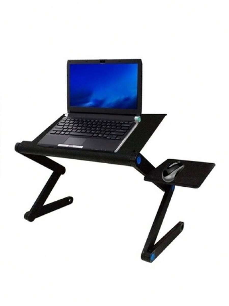 Mesa Notebook Suporte com Cooler e Mouse Pad - Base Regulável - Laptop - Preto - Visão 1