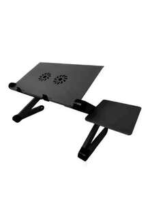 Mesa Notebook Suporte com Cooler e Mouse Pad - Base Regulável - Laptop - Preto - Visão 5
