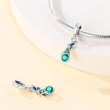 S925 Sterling Silver Fairy Series - Nàng tiên bướm, Vườn bướm xứ sở thần tiên, Vòng tay sáng tạo lãng mạn thời trang của nàng tiên ánh trăng và Phụ kiện vòng cổ/vòng tay tự làm, 1 chiếc, Thích hợp làm quà tặng cho chị gái, Lễ hội - Dòng truyện cổ tích bằng bạc Sterling--Vườn bướm xứ sở thần tiên - Xem 7