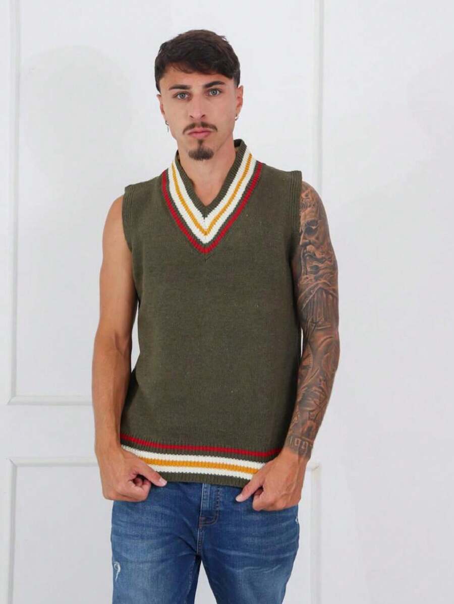 Men Tank Tops - 軍綠色 - 查看 1