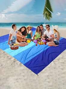1pc 5-Color Multi-Functional Portable Picnic Mat, Suitable For Beach, Outdoor Travel, Picnic, Hiking, Camping - Multicolor - View 2
