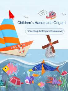 Bộ Giấy Origami 152 Tờ Cho Bé - 72 Họa Tiết Màu Sắc Sinh Động Với Sách Phương Pháp Gấp - Món Quà Sinh Nhật Hoàn Hảo Cho Bé Trai Và Bé Gái Từ 5-12 Tuổi - Tăng Cường Khả Năng Sáng Tạo Và Kỹ Năng Vận Động Tinh - Nhiều màu - Xem 7