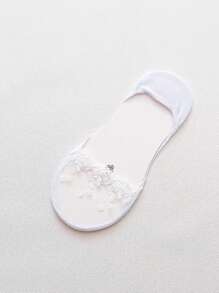 1 Pair Of Invisible Lace Short Socks For Student
