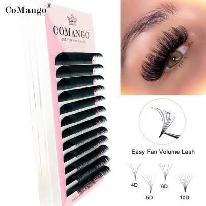  CoMango C Curl Easy Fan Bloom Eyelash Fast Fan Self-Making Fans Volume Lashes Austomatic Flowering Camellia Lash Extensionlash Clusters,Eyelash Clusters,Individual Eyelashes,Lashes,Fake Lashes