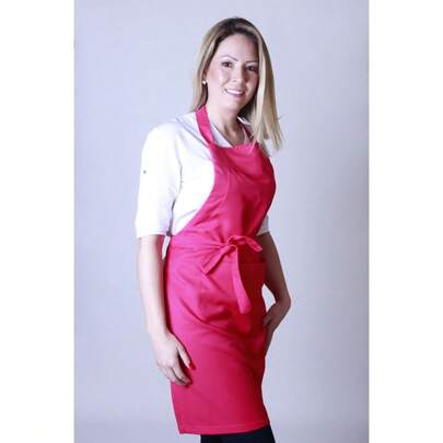 Avental Longo com bolso Tecido Gabardine