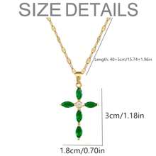 女性美麗的三色立體方形氧化鋅銅項鍊,流行的金色不銹鋼竹鏈,多功能珠寶配件,適用於周年紀念禮物 - 白色 - 查看 4