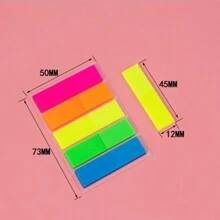100/500 pièces de notes adhésives transparentes pastel, résistantes à l'eau, avec lignes pour fournitures scolaires et de bureau, retour à l'école