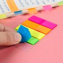 100/500 pièces de notes adhésives transparentes pastel, résistantes à l'eau, avec lignes pour fournitures scolaires et de bureau, retour à l'école