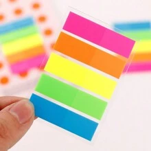 100/500 pièces de notes adhésives transparentes pastel, résistantes à l'eau, avec lignes pour fournitures scolaires et de bureau, retour à l'école