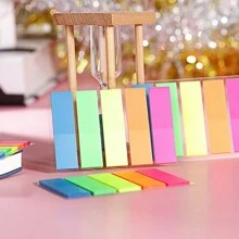 100/500 pièces de notes adhésives transparentes pastel, résistantes à l'eau, avec lignes pour fournitures scolaires et de bureau, retour à l'école