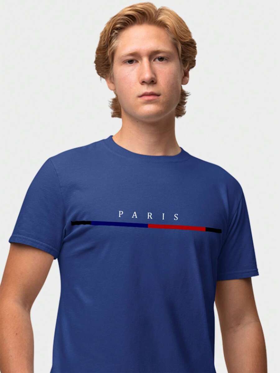 Men T-Shirts - 藏蓝色 - 查看 1