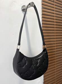 Solid Color Fashionable Minimalist Hardshell Shoulder Bag