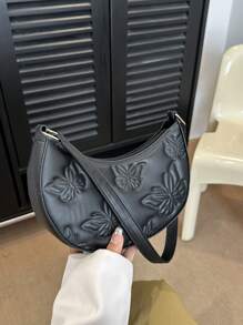 Solid Color Fashionable Minimalist Hardshell Shoulder Bag
