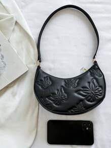 Solid Color Fashionable Minimalist Hardshell Shoulder Bag