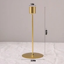 1pc Nordic Style Luxury Standing Retro Metal Candle Holder For Party, Wedding Decor, Romantic Dinner Atmosphere Set, Table Centerpiece