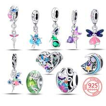 S925 Sterling Silver Fairy Series - Nàng tiên bướm, Vườn bướm xứ sở thần tiên, Vòng tay sáng tạo lãng mạn thời trang của nàng tiên ánh trăng và Phụ kiện vòng cổ/vòng tay tự làm, 1 chiếc, Thích hợp làm quà tặng cho chị gái, Lễ hội - Dòng truyện cổ tích bằng bạc Sterling--Vườn bướm xứ sở thần tiên - Xem 1
