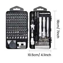 138 In 1 Precision Screwdriver Set, Magnetic DIY Precision Tool Kit, Mini Precision Screwdriver Bit Set For Glasses PC Laptop Mobile Cell Phone Digital Watch - Black - View 2